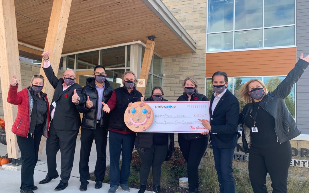 A record-breaking number of Smiles: Tim Hortons® raises more than $12 million  throughout national Smile Cookie Campaign, a new record, more than $102,000 to be  donated to Hospice Vaughan