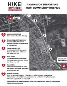 Hospice Vaughan Hike Map 2024